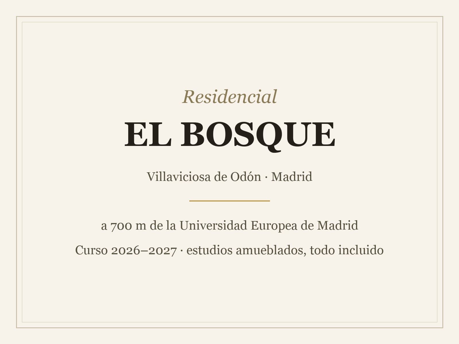 Residencial El Bosque · Villaviciosa de Odón, Madrid · a 700 m de la Universidad Europea de Madrid