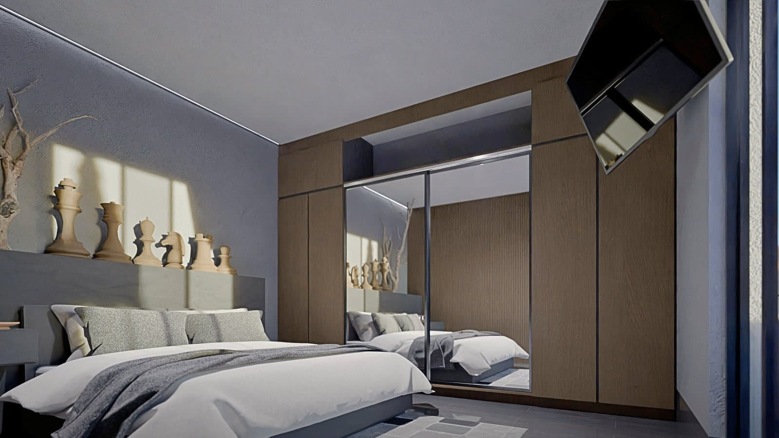 Interior — render de Torre Nara