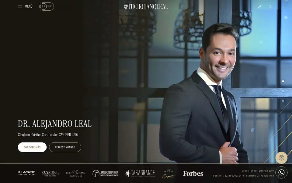 Página de Liposser · Dr. Alejandro Leal
