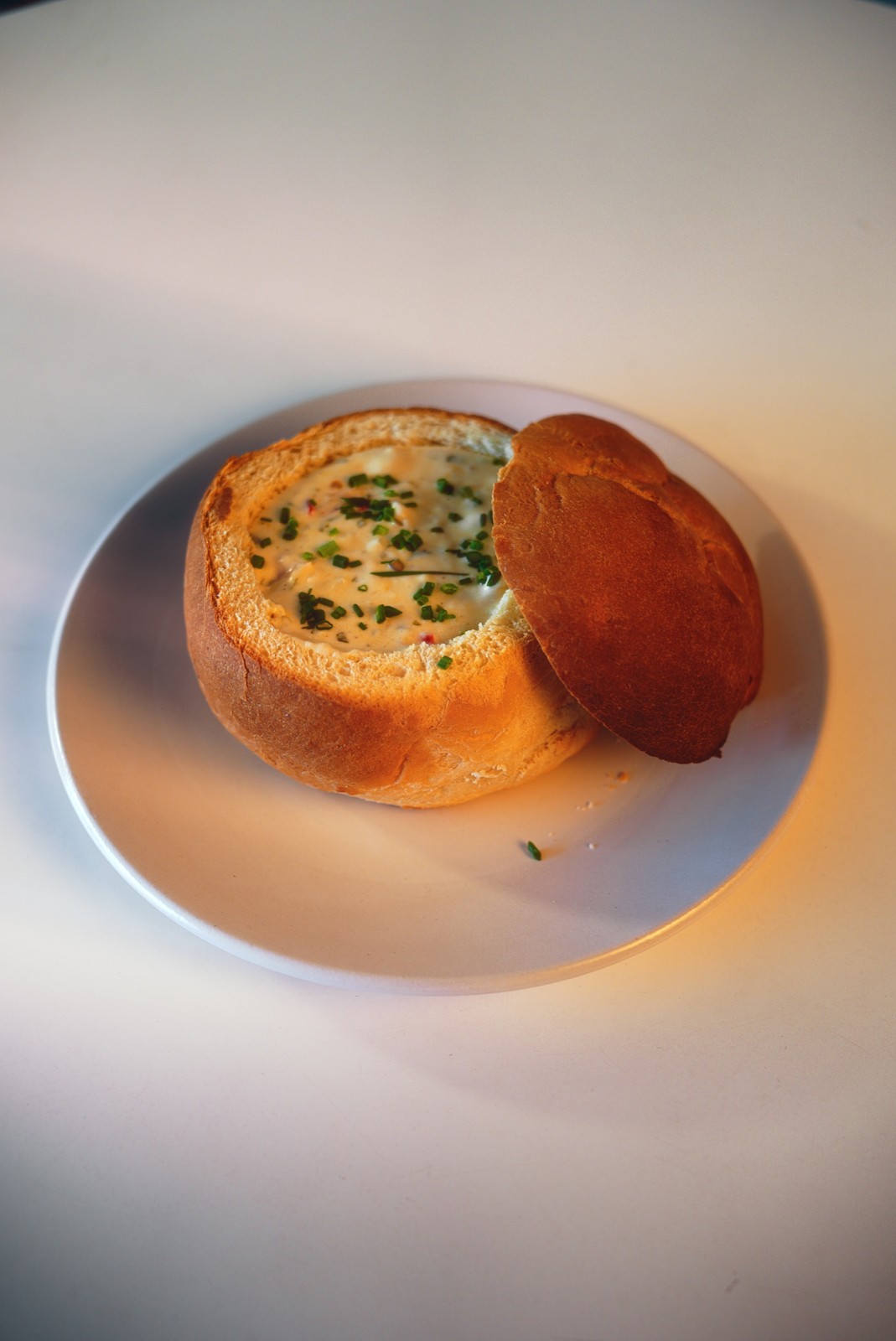 Clam chowder en pan