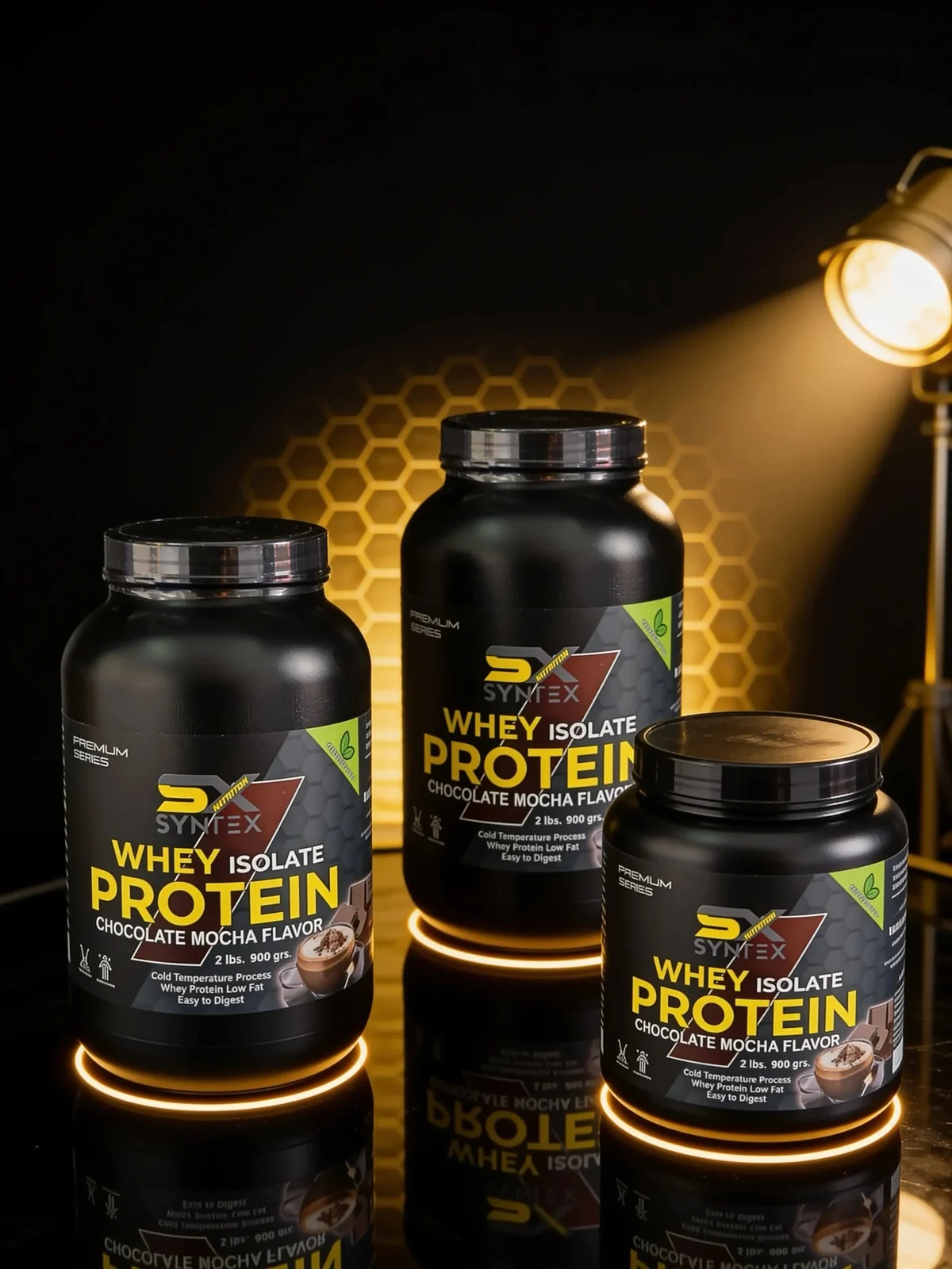 Whey Isolate Premium Series de Syntex Nutrition en sus tres presentaciones